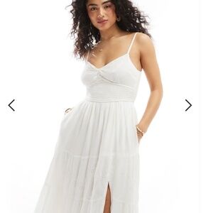 Hollister Twist Bust Tiered Maxi Dress